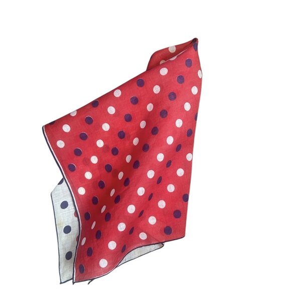 Vintage Patriotic Polka Dot Pocket Square Handkerchief - Picture 1 of 6
